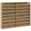 vidaXL Vitrinekast Muurmontage Artisan Eiken 100 x 8,5 x 75 cm
