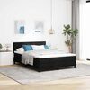 vidaXL Boxspring bed met matras met hoofdeinde Zwart 140 x 190 cm Stof