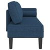 vidaXL Chaise longue met kussens stof blauw