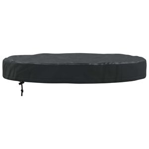 vidaXL Buiten Tafel Hoes 62 x 62 x 10 cm 210D Oxford Stof Rond Zwart