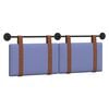 vidaXL Hangend hoofdbord Jeans Blauw Antiek PU