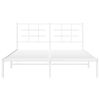 vidaXL Bedframe met hoofdbord metaal wit 160x200 cm