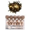 vidaXL 60-delige Kerstballenset met piek en 150 LED's ros&eacute;goud