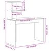 vidaXL Bureau met plank Gerookt eiken 102 x 50 x 124 cm Bewerkt hout