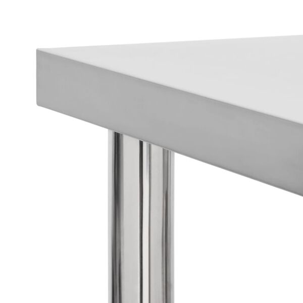 vidaXL Keukenwerktafel met wielen 60x45x85 cm roestvrij staal