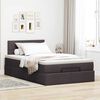 vidaXL Ottoman bed met matras 120x190 cm stof donkerbruin