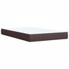 vidaXL Boxspring met matras stof donkerbruin 120x190 cm