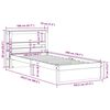 vidaXL Bedframe met hoofdbord massief grenenhout 100x200 cm