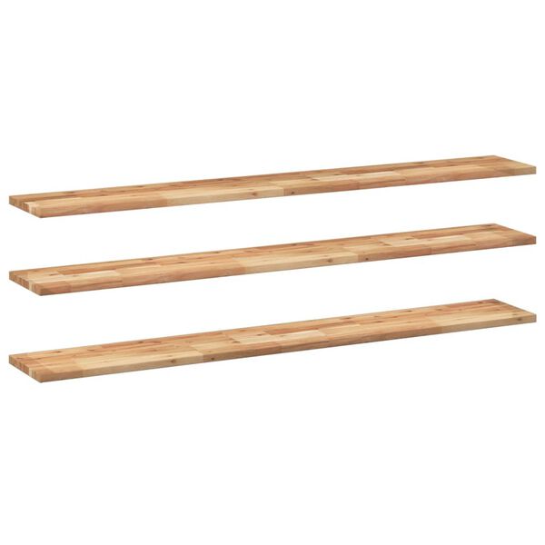 vidaXL Wandschappen 3 st zwevend olieafwerking 160x20x2 cm acaciahout