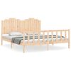 vidaXL Bedframe met hoofdbord massief hout 180x200 cm