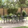 vidaXL Tuin eettafelset 7 pcs Antraciet Gepoedercoat staal