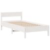 vidaXL Bed met boekenkast zonder matras grenenhout wit 90x190 cm
