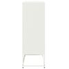 vidaXL Hoge kast 68x39x111,5 cm staal wit