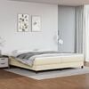 vidaXL Boxspring bed kunstleer cr&egrave;mekleurig 200x200 cm