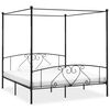 vidaXL Hemelbedframe metaal zwart 200x200 cm