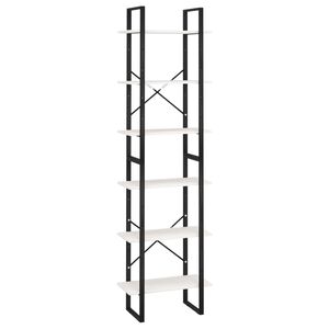 vidaXL Opbergrek 60x30x210 cm massief grenenhout wit