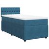 vidaXL Boxspring met matras fluweel blauw 100x200 cm