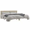 vidaXL Bedframe bewerkt hout metaal sonoma eikenkleurig 200x200 cm