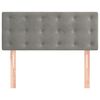 vidaXL Hoofdbord 80x5x78/88 cm fluweel lichtgrijs