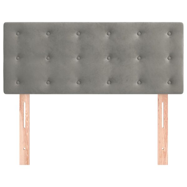 vidaXL Hoofdbord 80x5x78/88 cm fluweel lichtgrijs