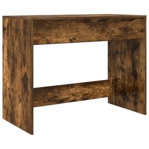 vidaXL Bureau met Lade Gerookt eiken 100 x 50 x 78 cm Bewerkt hout