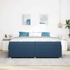 vidaXL Bedframe met matras Blauw 200 x 200 cm Stof