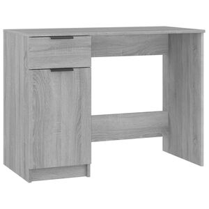 vidaXL Bureau 100x50x75 cm bewerkt hout grijs sonoma eikenkleurig