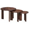 vidaXL Nest Koffietafels 3 st Donkerbruin &Oslash; 54 x 40 cm