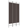 vidaXL Kamerscherm met 3 panelen 120x220 cm stof bruin