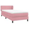 vidaXL Boxspring met matras fluweel roze 80x220 cm