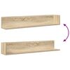 vidaXL Wandschappen 2 st 100x16,5x16,5 cm bewerkt hout sonoma eiken