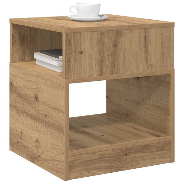 vidaXL Bijzettafel 2 pcs Artisan Eiken 40,5 x 40 x 45 cm Bewerkt hout