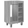 vidaXL Golfkast met wiel Effen Grijs Sonoma 65 x 45 x 98 cm