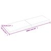 vidaXL Tafelblad natuurlijke rand 160x50x(2-6) cm massief eikenhout