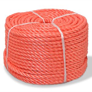 vidaXL Touw gedraaid 6 mm 500 m polypropyleen oranje
