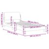 vidaXL Bedframe "Dover" 100x200 cm fluweel donkergrijs