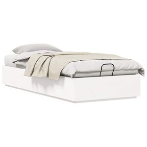 vidaXL Ottoman Bedframe Wit 75 x 190 cm Massief grenenhout