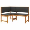vidaXL Tuinstoel met kussen Bruin 140 x 100 x 91cm Massief acaciahout