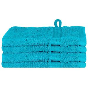 vidaXL Gastendoek SOLUND 4 pcs Turquoise 15 x 21 cm 550 gsm