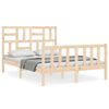 vidaXL Bedframe met hoofdbord massief hout