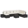vidaXL Tuin Sofa Set 9 st Zwart poly rattan