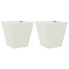 vidaXL Plantenbakken 2 st 30x30x30 cm staal wit