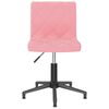 vidaXL Kantoorstoel draaibaar fluweel roze