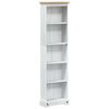 vidaXL Boekenkast Wit 46 x 20 x 170 cm Massief grenenhout