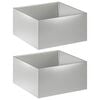 vidaXL Plantenbak 2 st zilver 80 x 80 x 40 cm Gegalvaniseerd staal