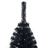 vidaXL Kunstmatig Voorverlicht Kerstboom met 150 LED Zwart 150 cm PVC