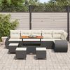 vidaXL Tuinbankenset 10 pcs Zwart poly rattan