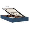 vidaXL Opbergbed met LED met matras Blauw 120 x 200 cm Polyester