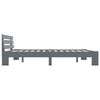 vidaXL Bedframe met hoofdbord massief grenenhout grijs 160x200 cm