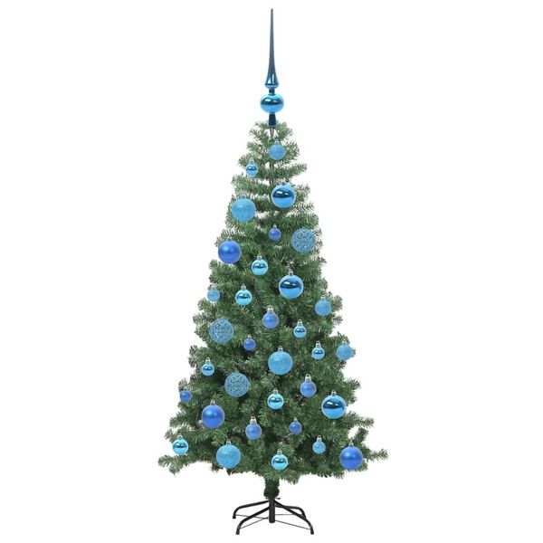 vidaXL Kerstboom met 150 LED met standaard Groen 120 cm PVC